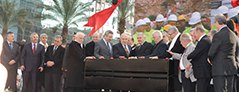 Groundbreaking ceremony of the Gebze-Orhangazi-İzmir Motorway project was held with the attendance of Mr. Binali Yıldırım, the Minister of Transportation, on 27 February 2011, in İzmir.